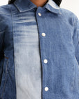 Kenzo Jacket Stripe Band Denim Medium Wash