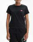 Kenzo T-Shirt Tulip Emroidered Black