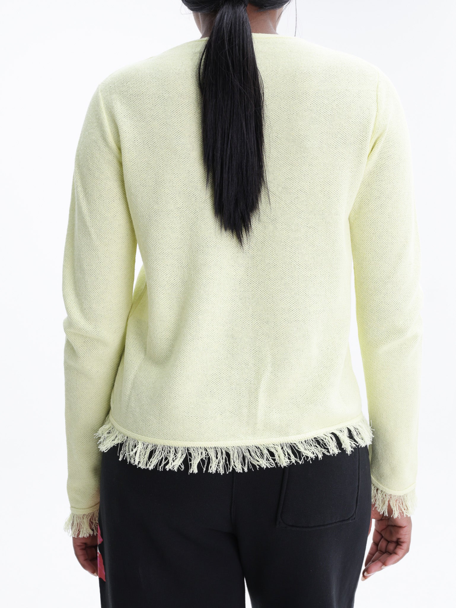 Kenzo Cardigan Loose Threads End Yellow