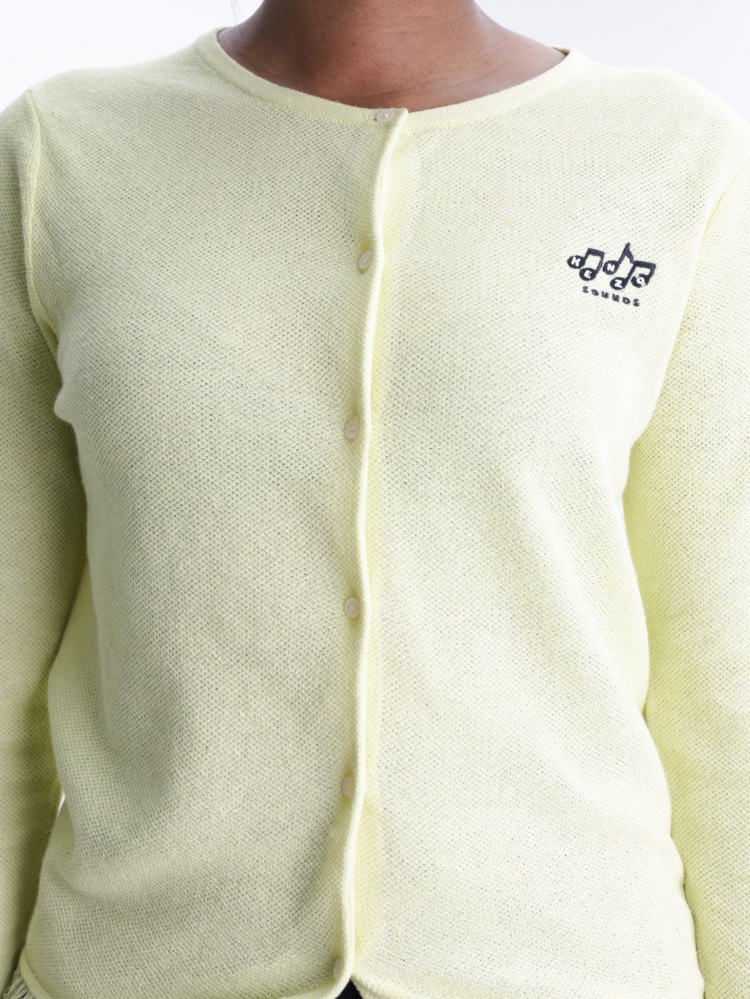 Kenzo Cardigan Loose Threads End Yellow