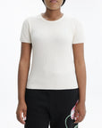 Kenzo T-Shirt Tulip Emroidered Cream