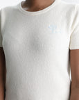 Kenzo T-Shirt Tulip Emroidered Cream