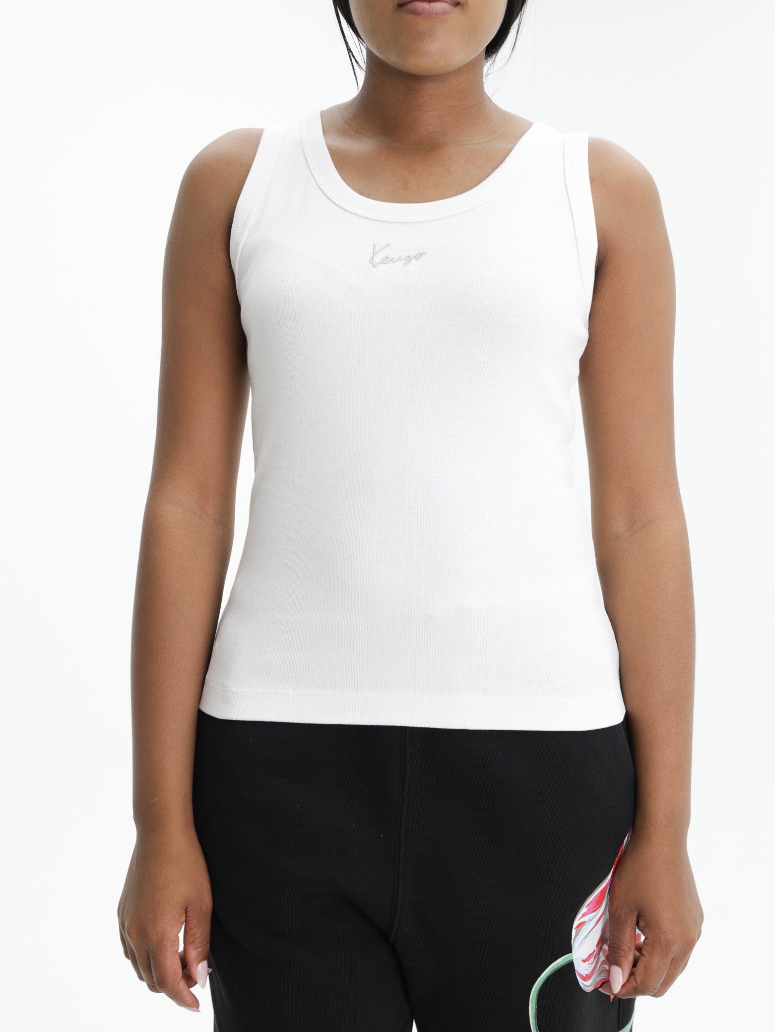 Kenzo Tank Chest Logo Crew Off White