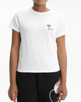 Kenzo T-Shirt Tulip Emroidered Off White