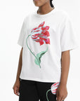 Kenzo T-Shirt Tulip Print Off White