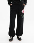 Kenzo Jogger Flower Print Pants Black