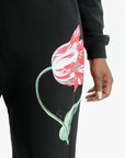 Kenzo Jogger Flower Print Pants Black
