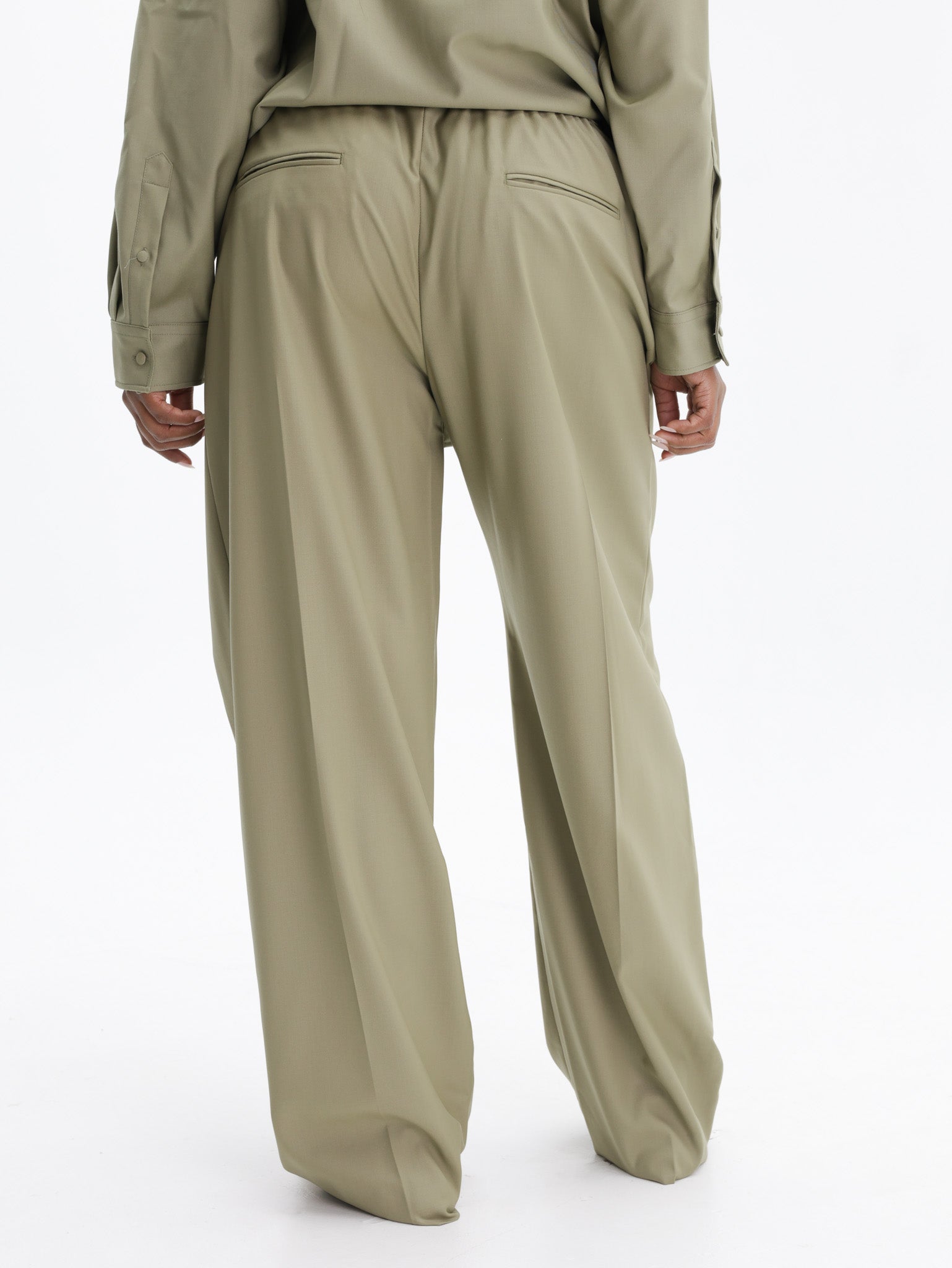 Kenzo Pants Loose Fit Khaki