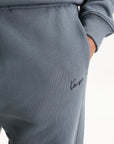 Kenzo Jogger Cuffed Logo Pants Blue