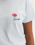 Kenzo T-Shirt Tulip Emroidered Light Blue