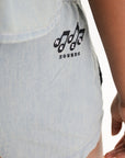 Kenzo Bermuda Dirty Biue Denim Stone Black