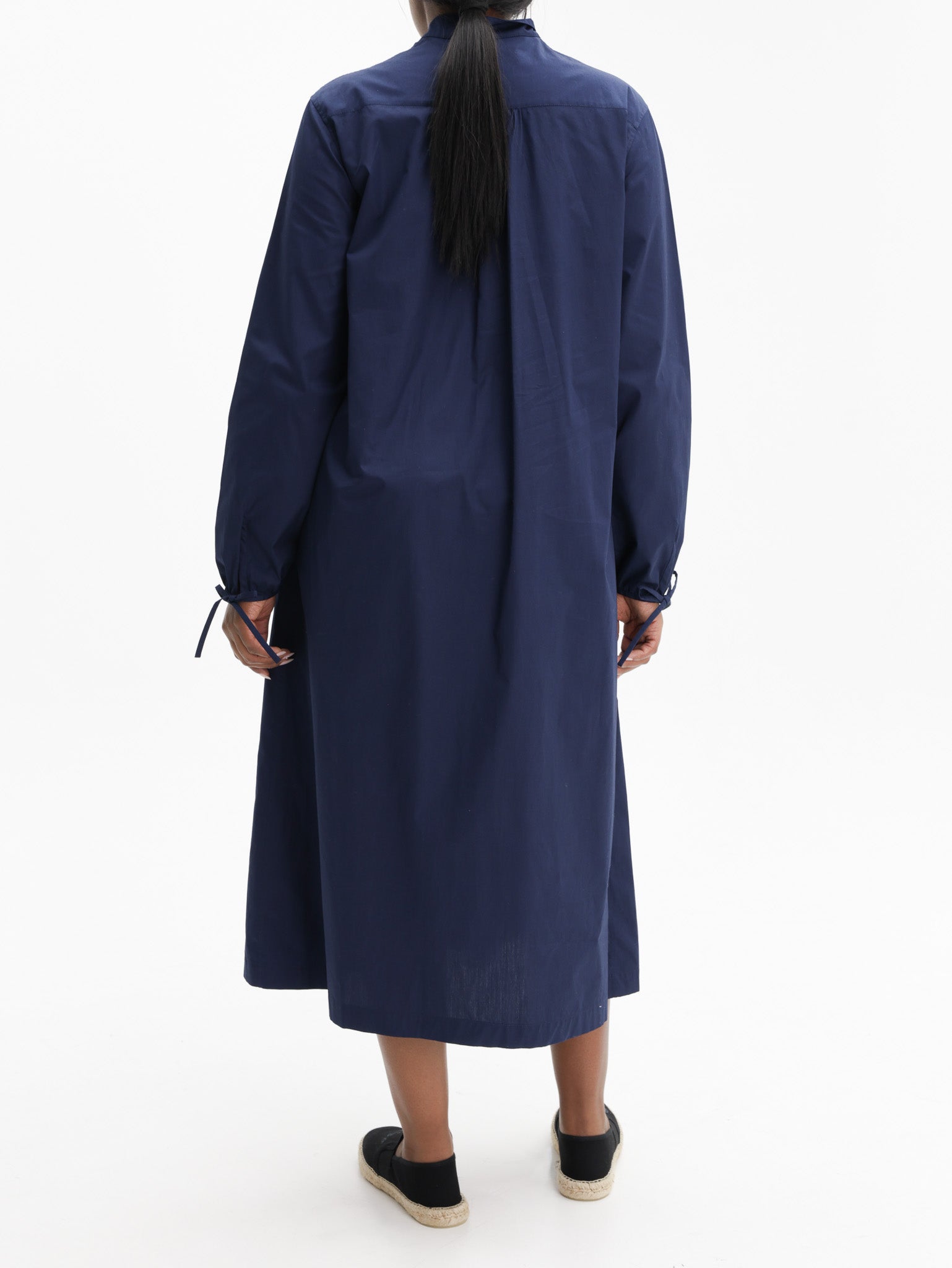 Kenzo Dress Long Sleeve Poplin Blue/Black