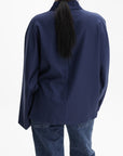 Kenzo Jacket Kimono Virgin Wool Blue/Black