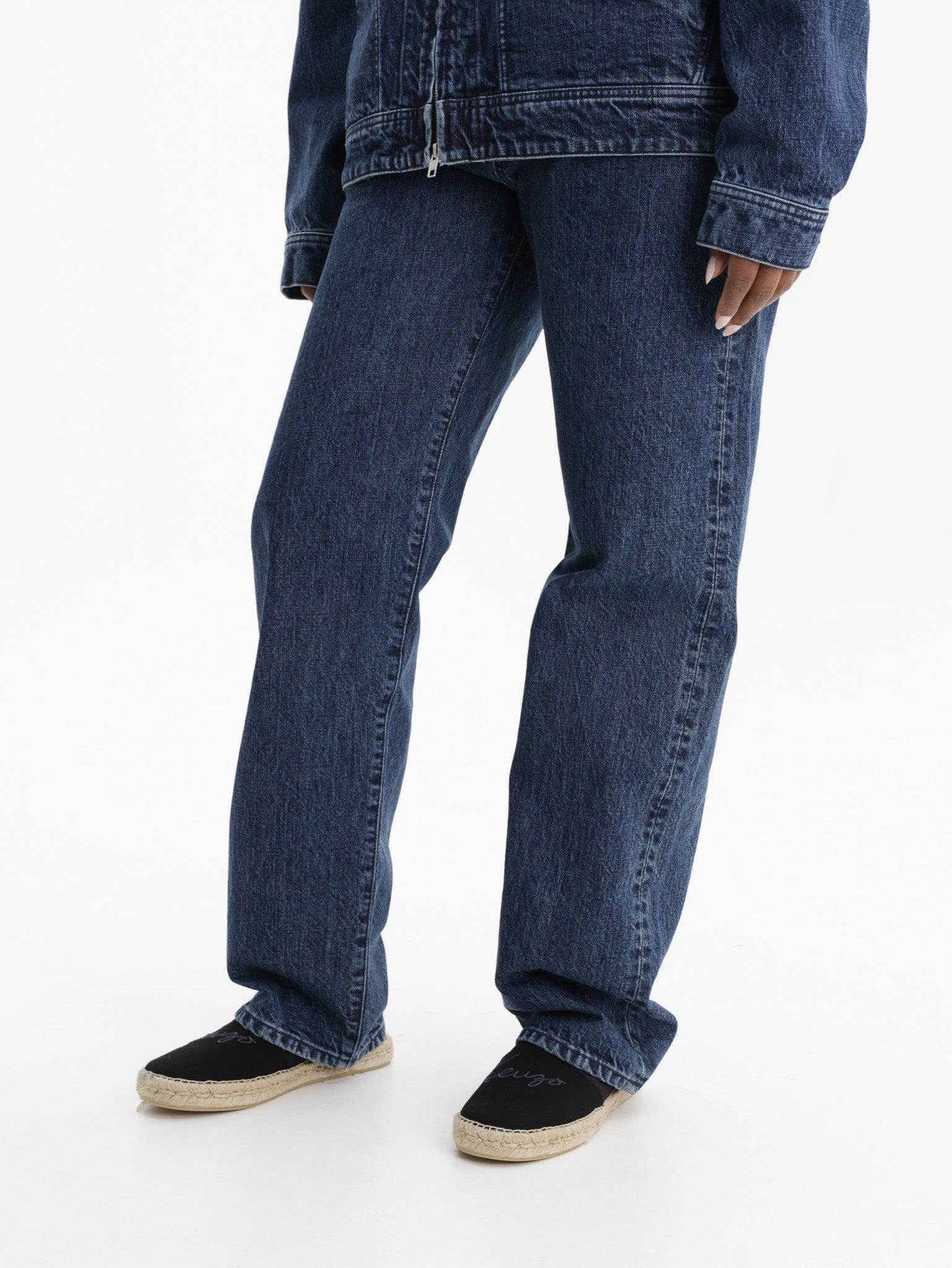 Kenzo Pants Blue Denim Medium Stone