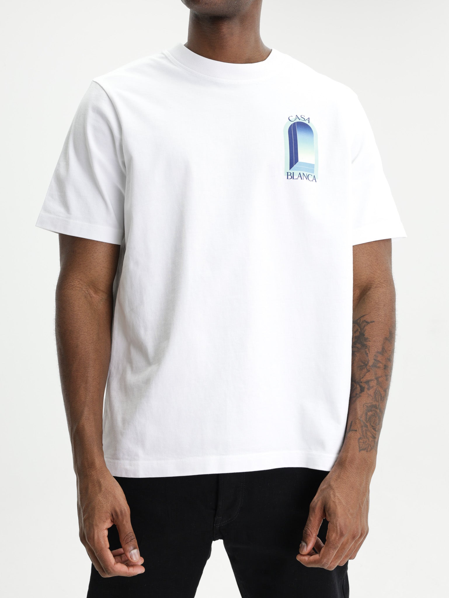 Casablanca Classic T-Shirt Gradient Arch White