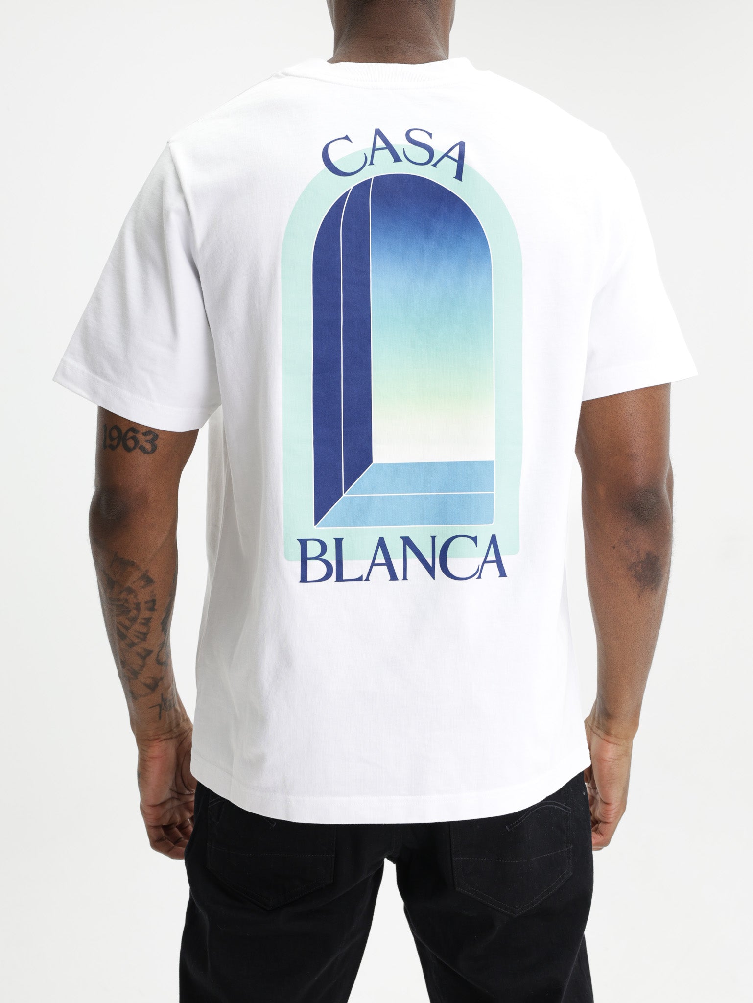 Casablanca Classic T-Shirt Gradient Arch White