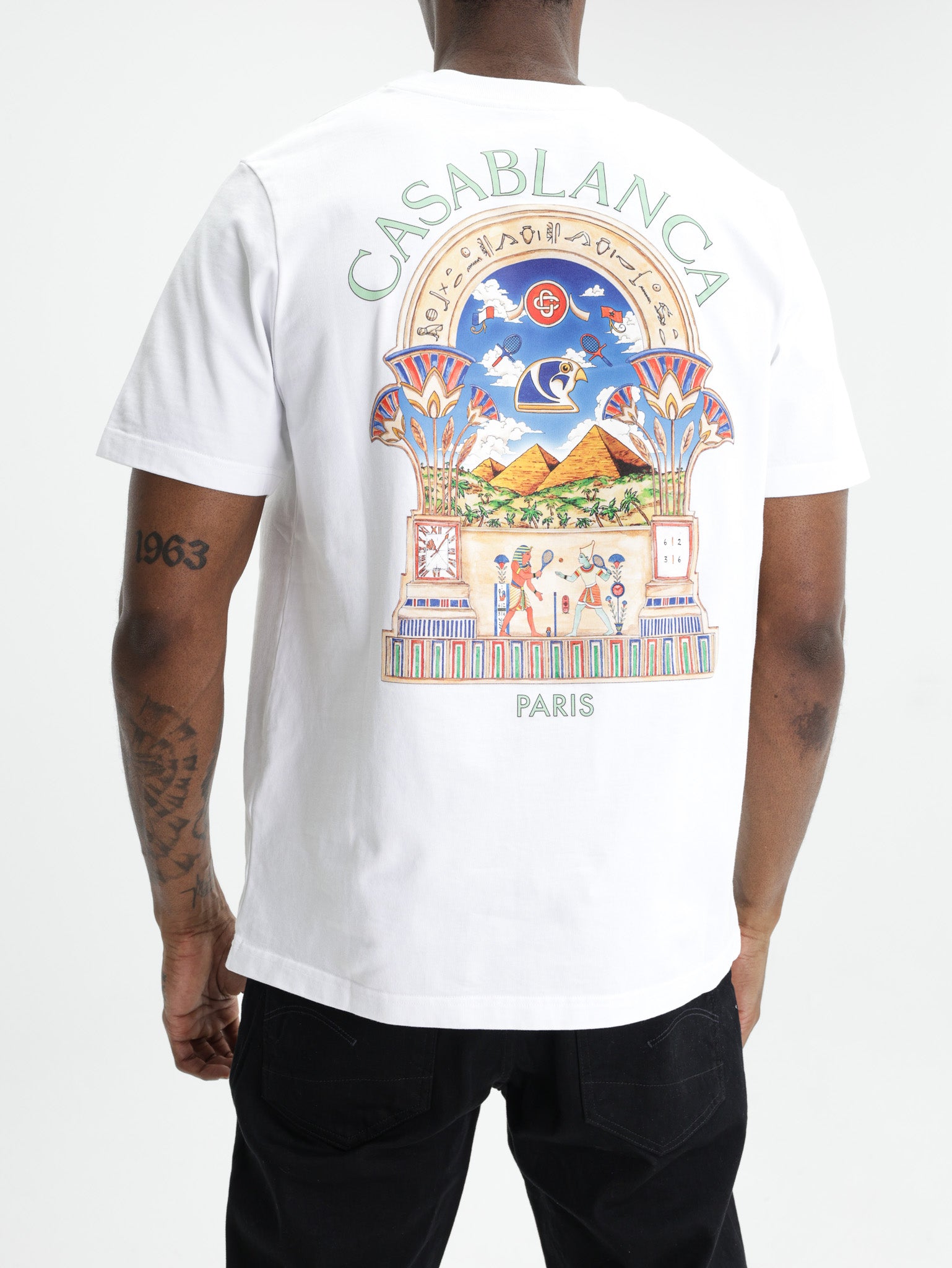 Casablanca Classic T-Shirt Egyptian Arch White