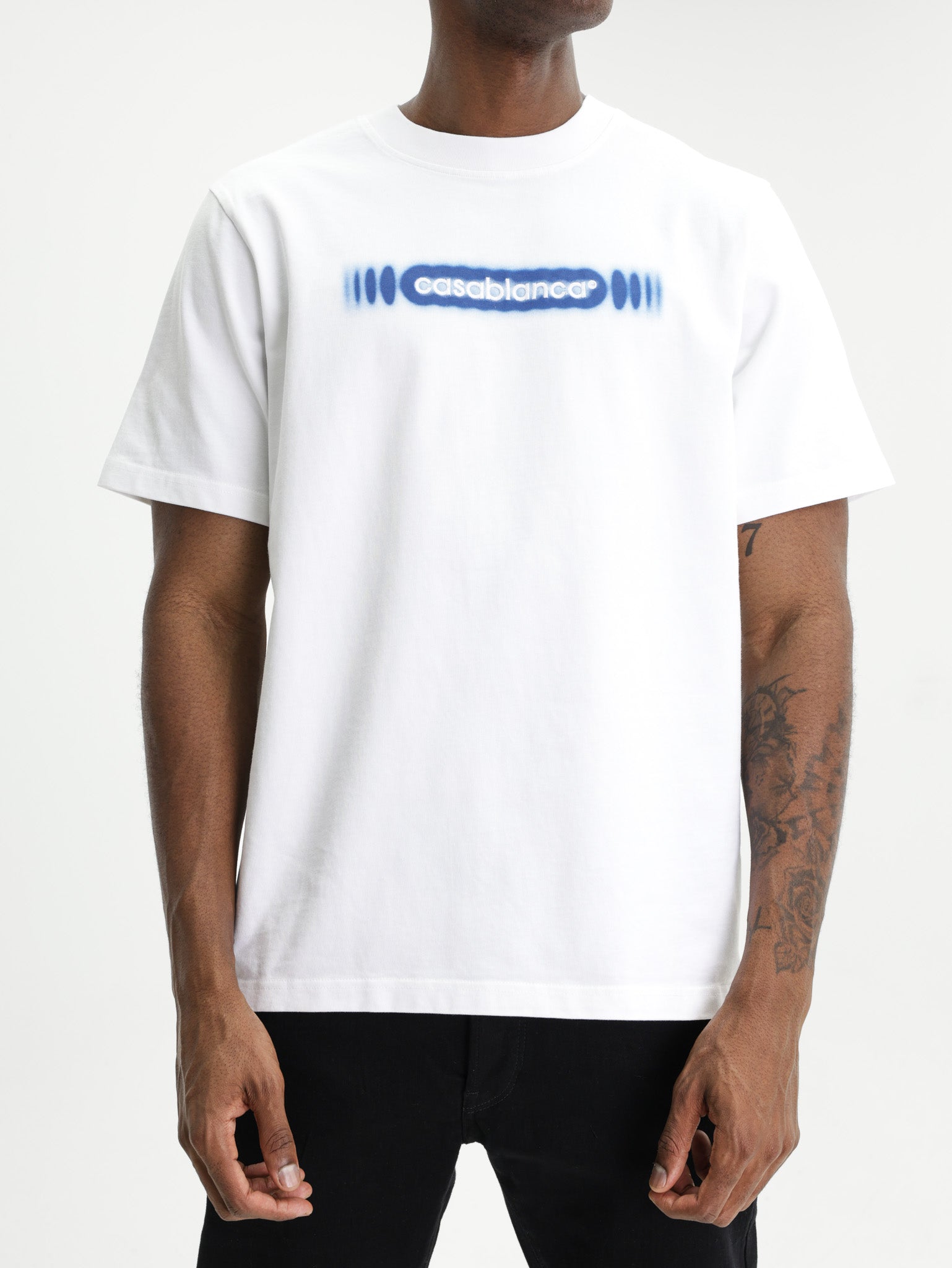 Casablanca Radiating Logo Classic T-Shirt White