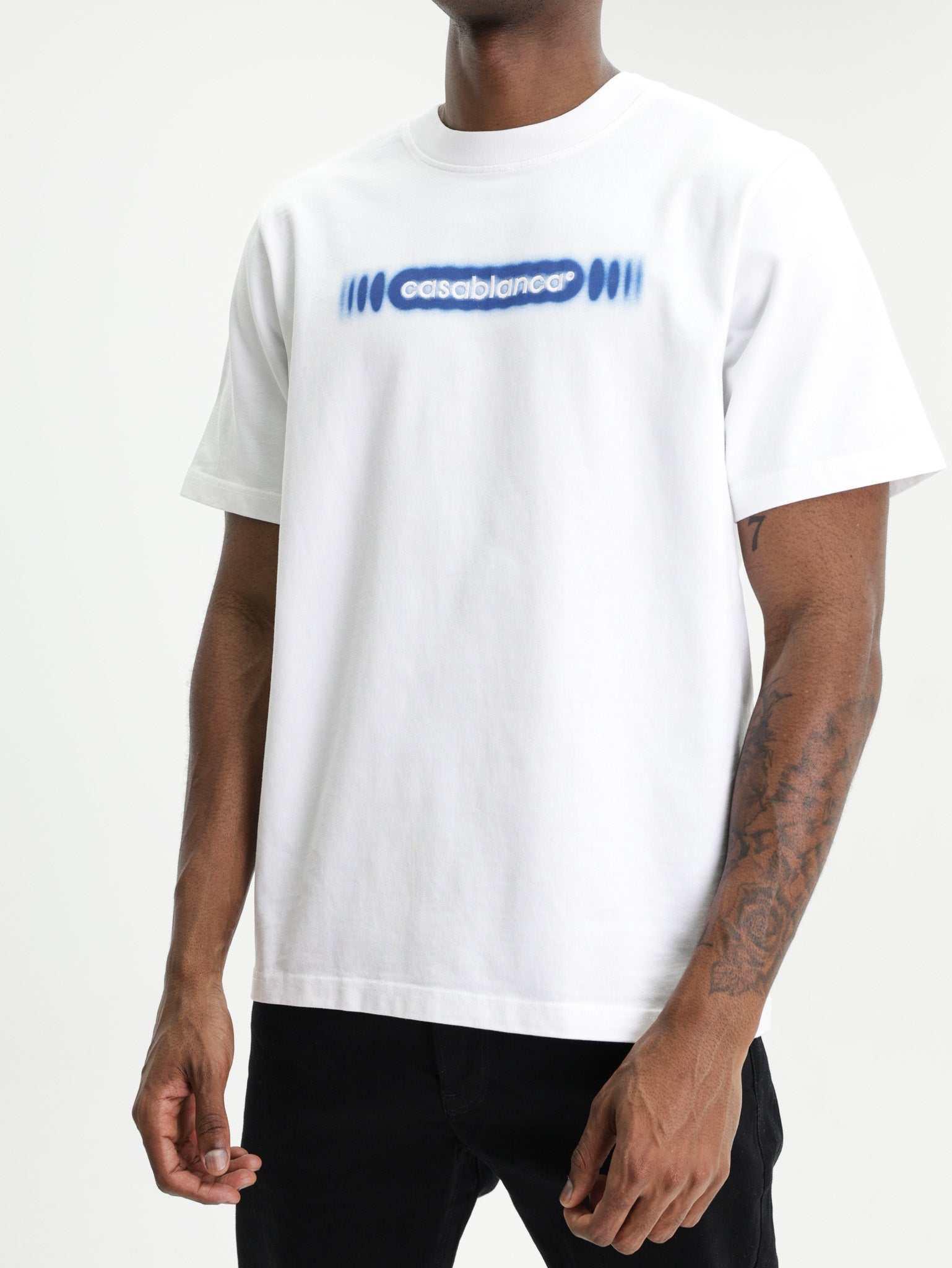 Casablanca Radiating Logo Classic T-Shirt White