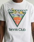 Casablanca Classic T-Shirt Tennis Club Triangle White