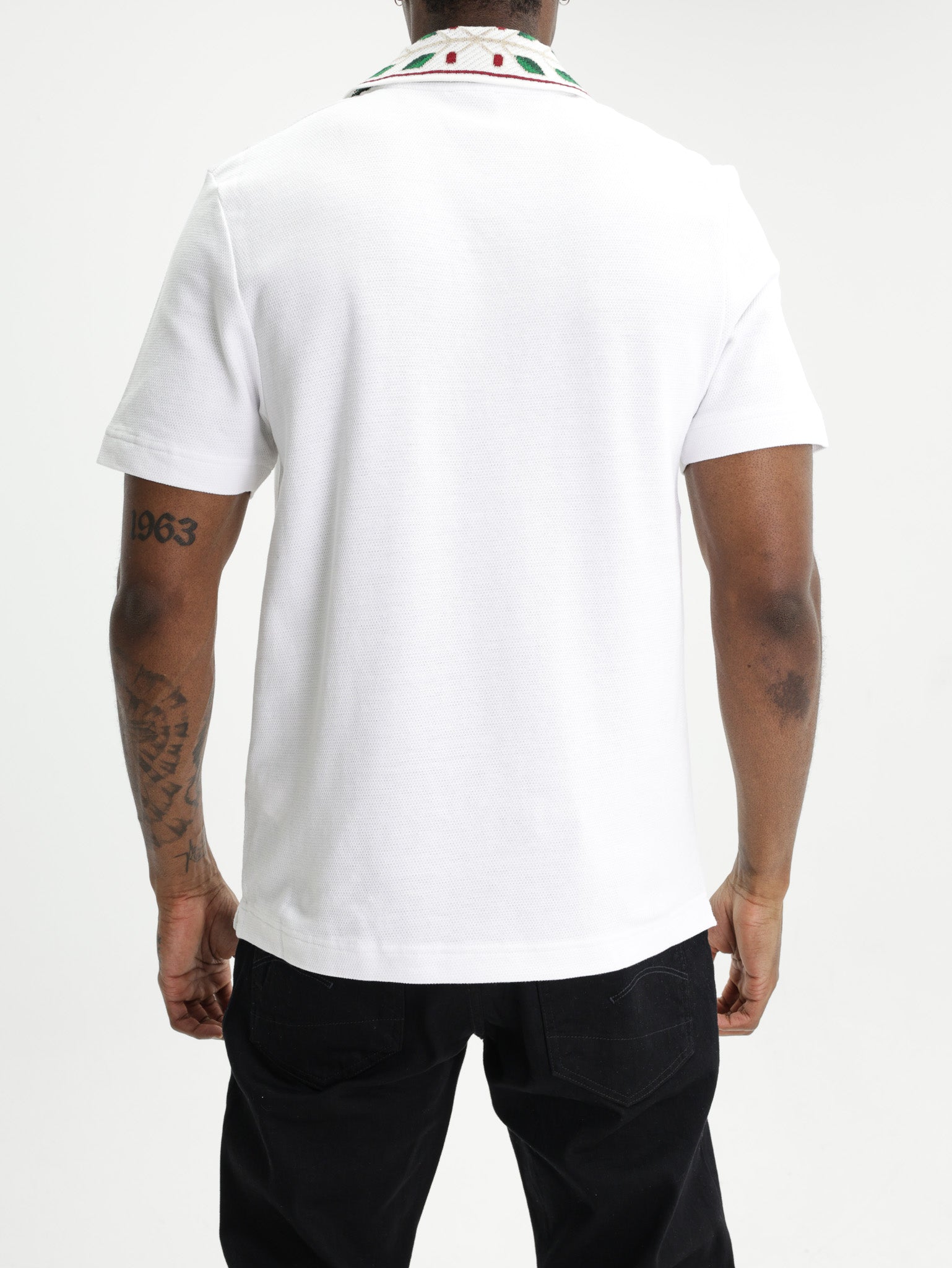 Casablanca Laurel Pique Golfer White