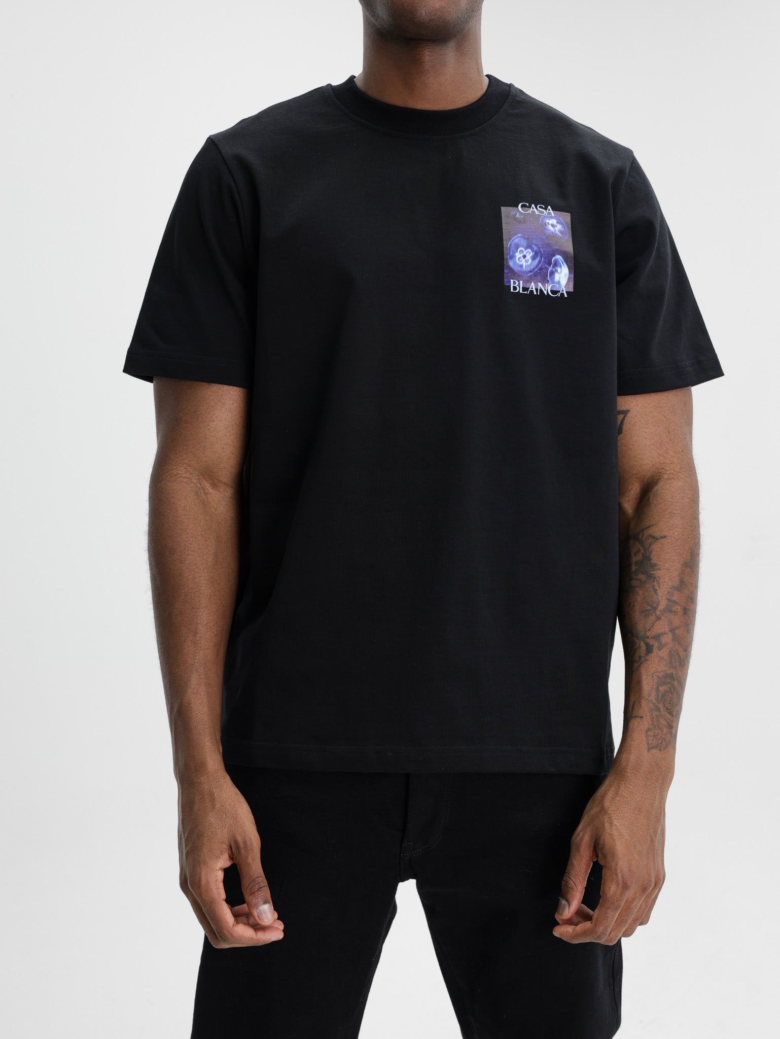 Casablanca Meduse Sportive Printed Classic T-Shirt Black