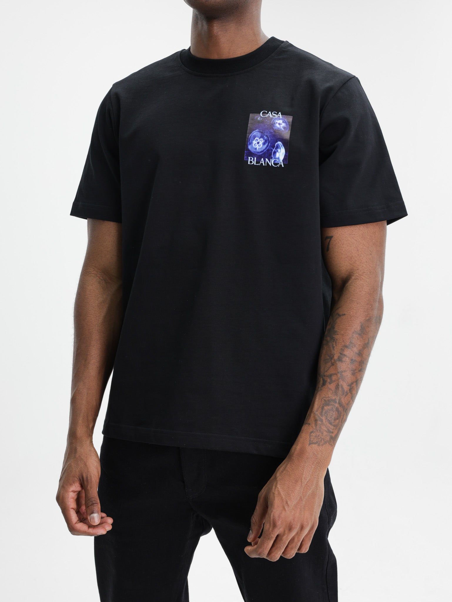 Casablanca Meduse Sportive Printed Classic T-Shirt Black
