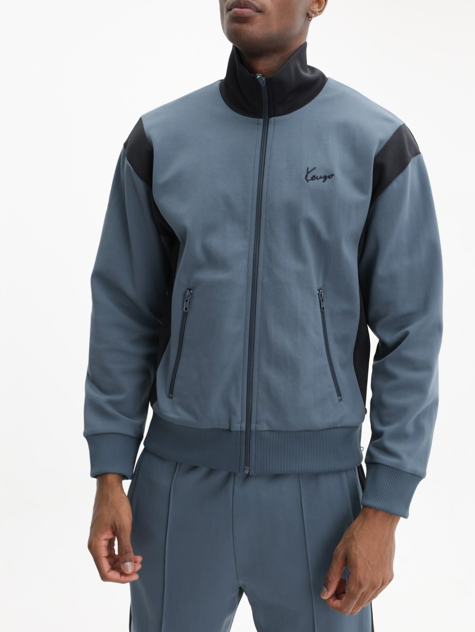 Kenzo Jacket Signature Track Blue