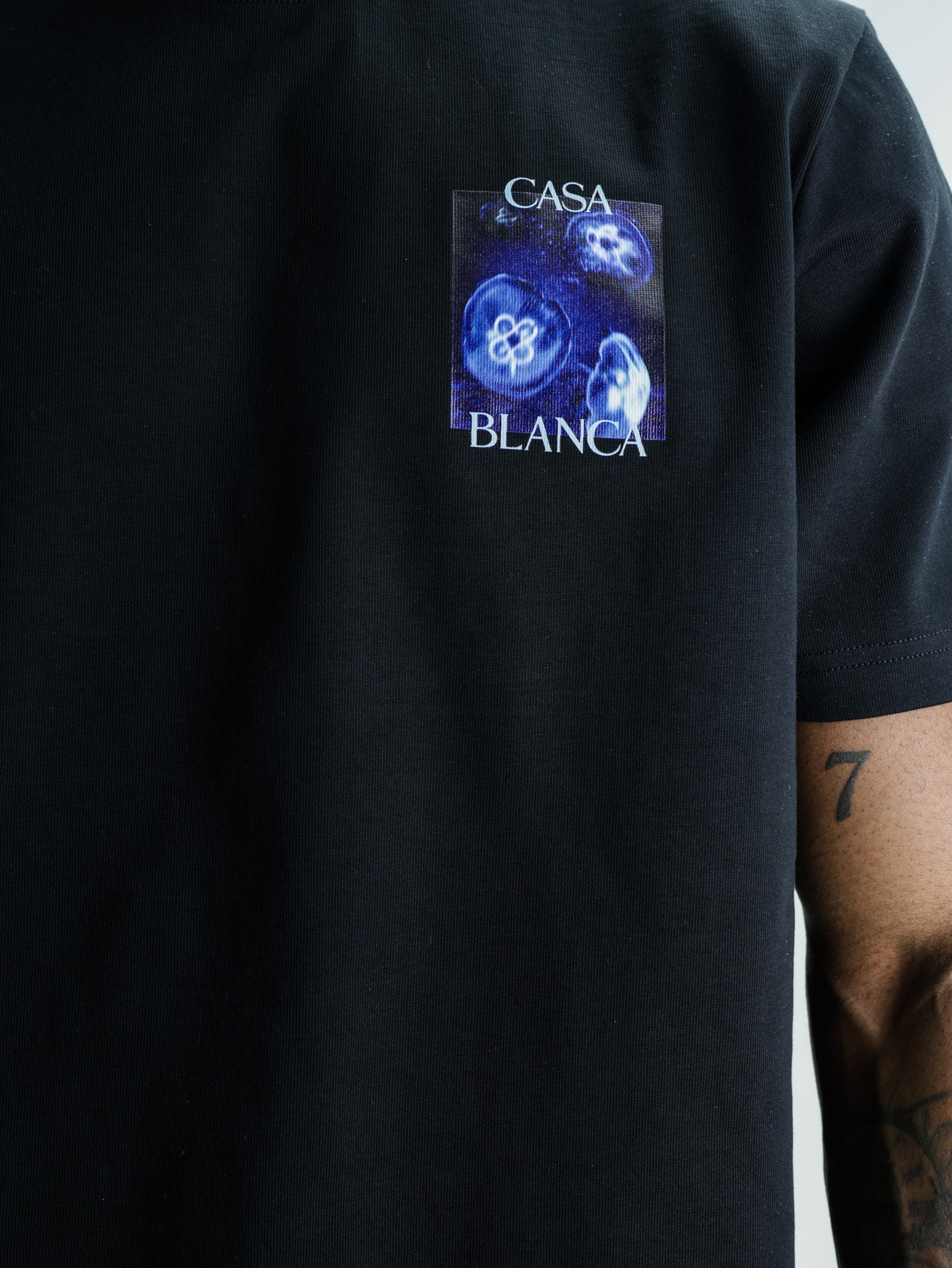 Casablanca Meduse Sportive Printed Classic T-Shirt Black
