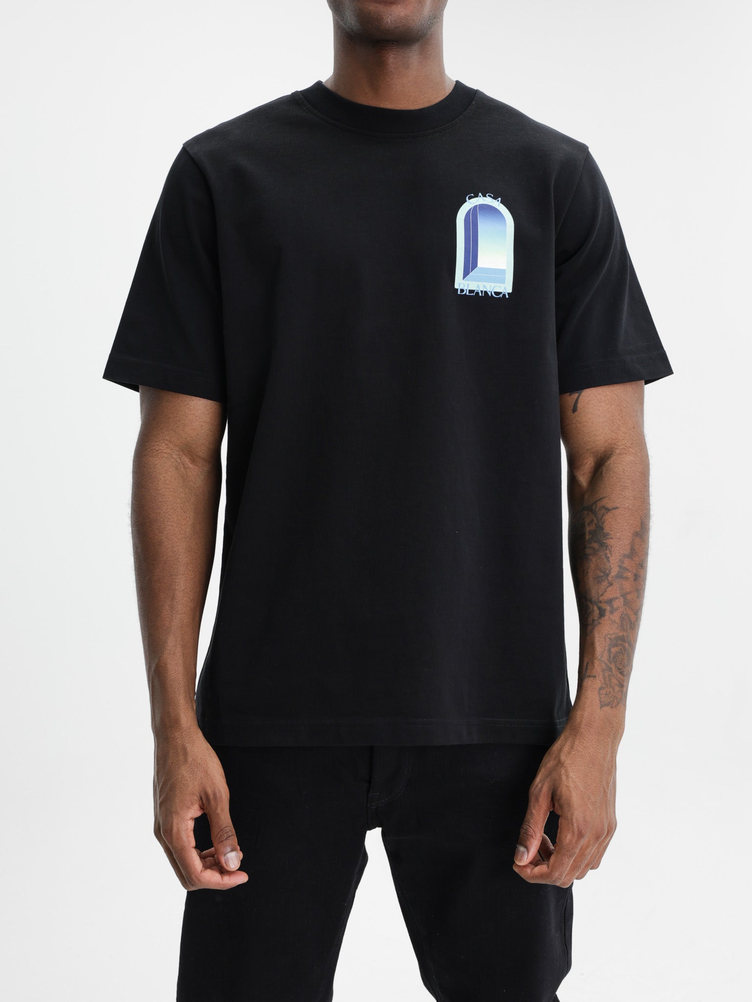 Casablanca Classic T-Shirt Gradient Arch Black