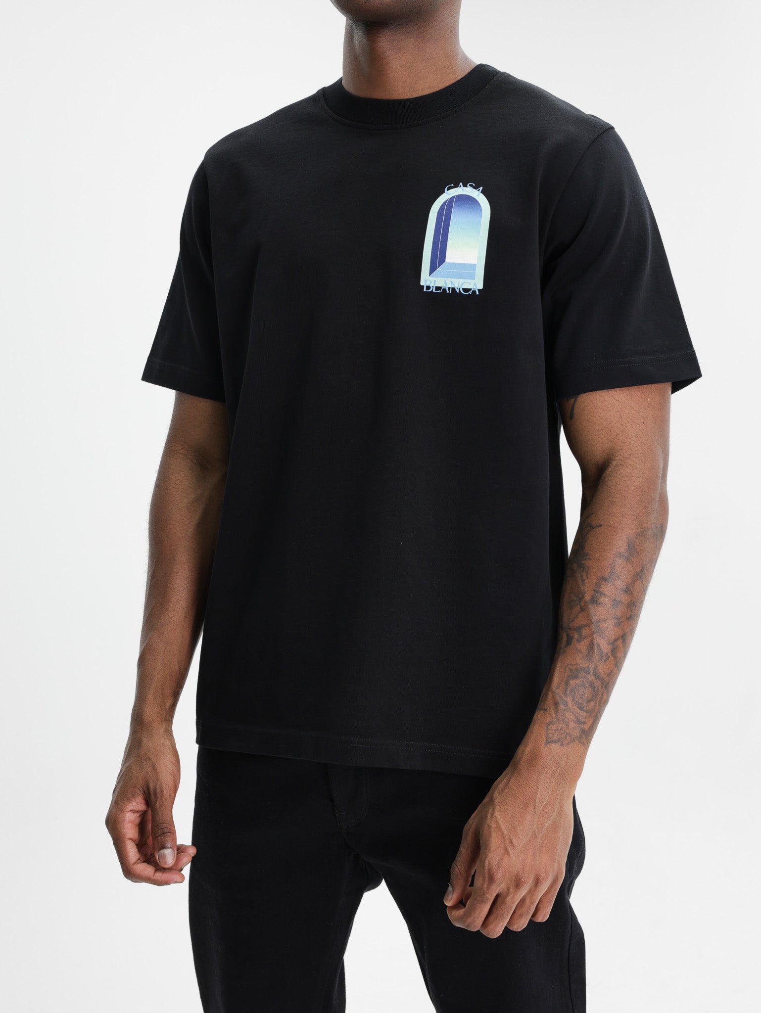 Casablanca Classic T-Shirt Gradient Arch Black