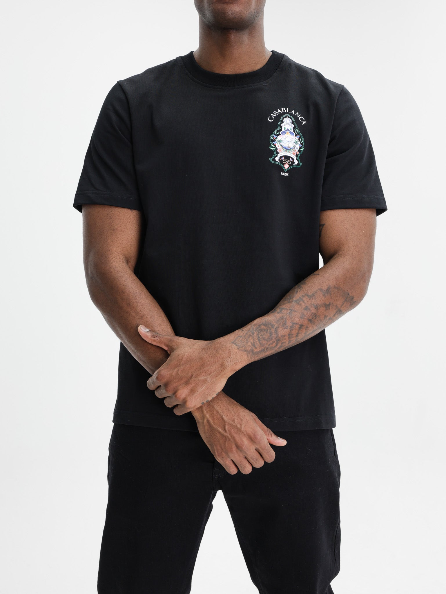 Casablanca Classic T-Shirt Hotel Emblem Black