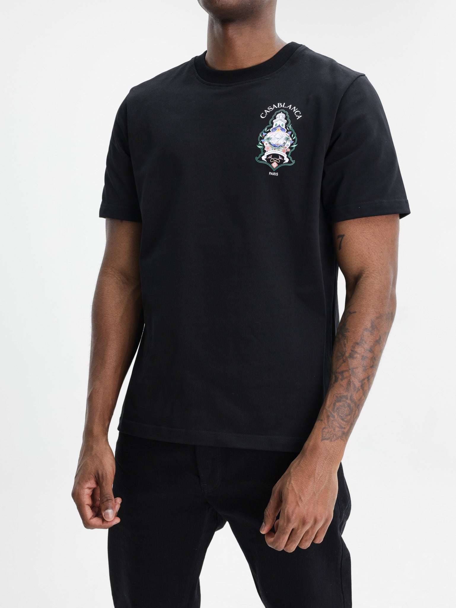 Casablanca Classic T-Shirt Hotel Emblem Black