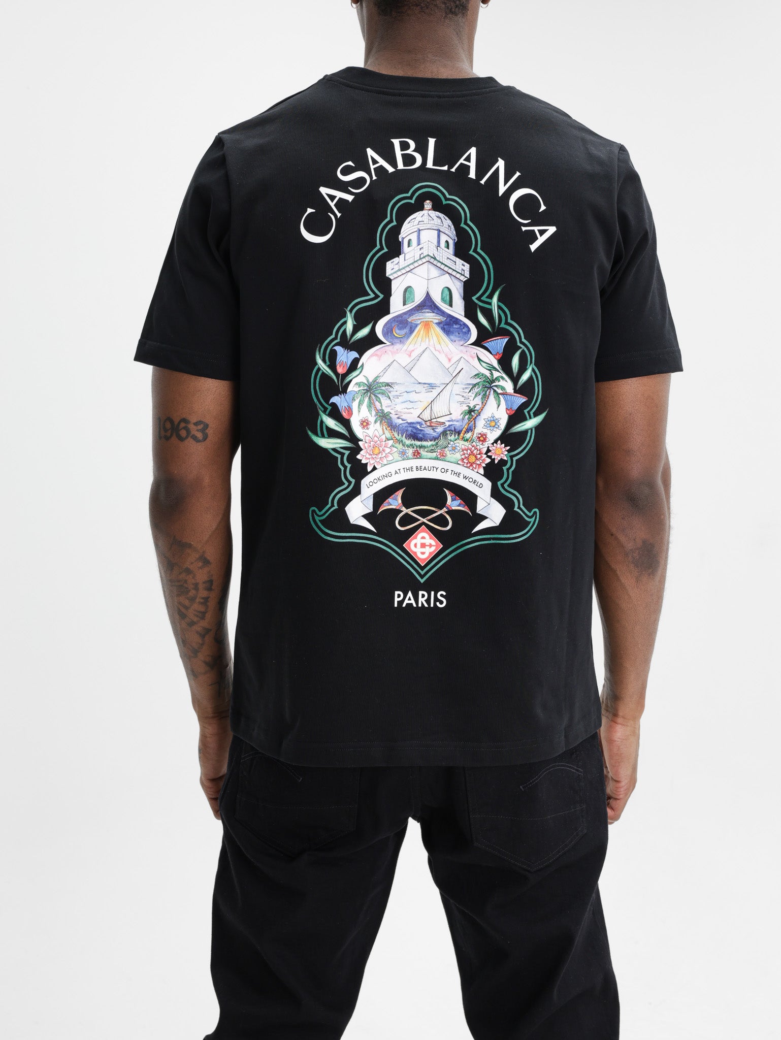 Casablanca Classic T-Shirt Hotel Emblem Black