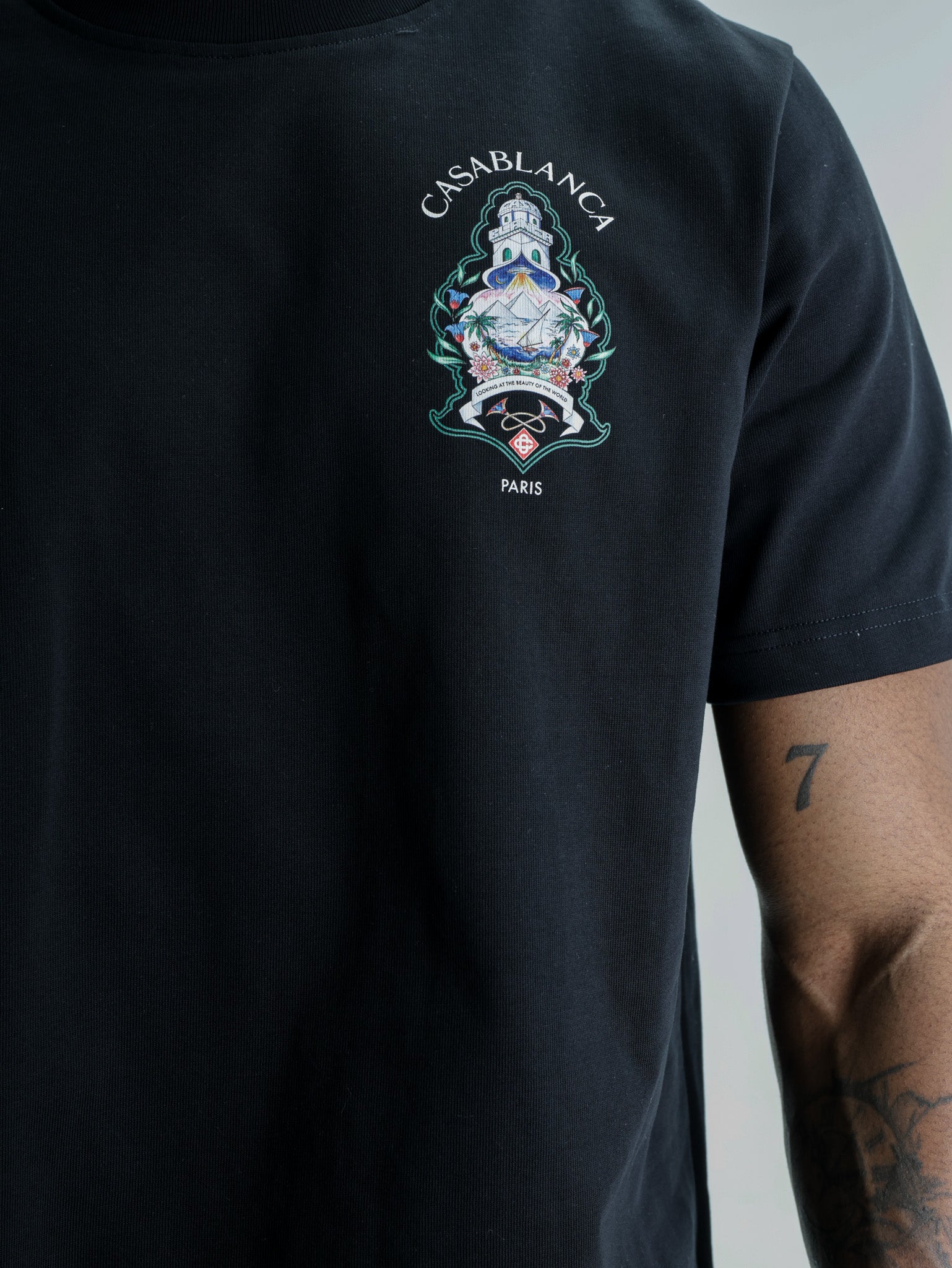 Casablanca Classic T-Shirt Hotel Emblem Black