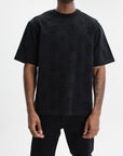 Casablanca Applique Monogram Oversized T-Shirt Black