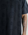 Casablanca Applique Monogram Oversized T-Shirt Black