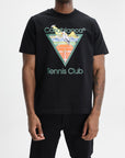Casablanca Classic T-Shirt Tennis Club Triangle Black