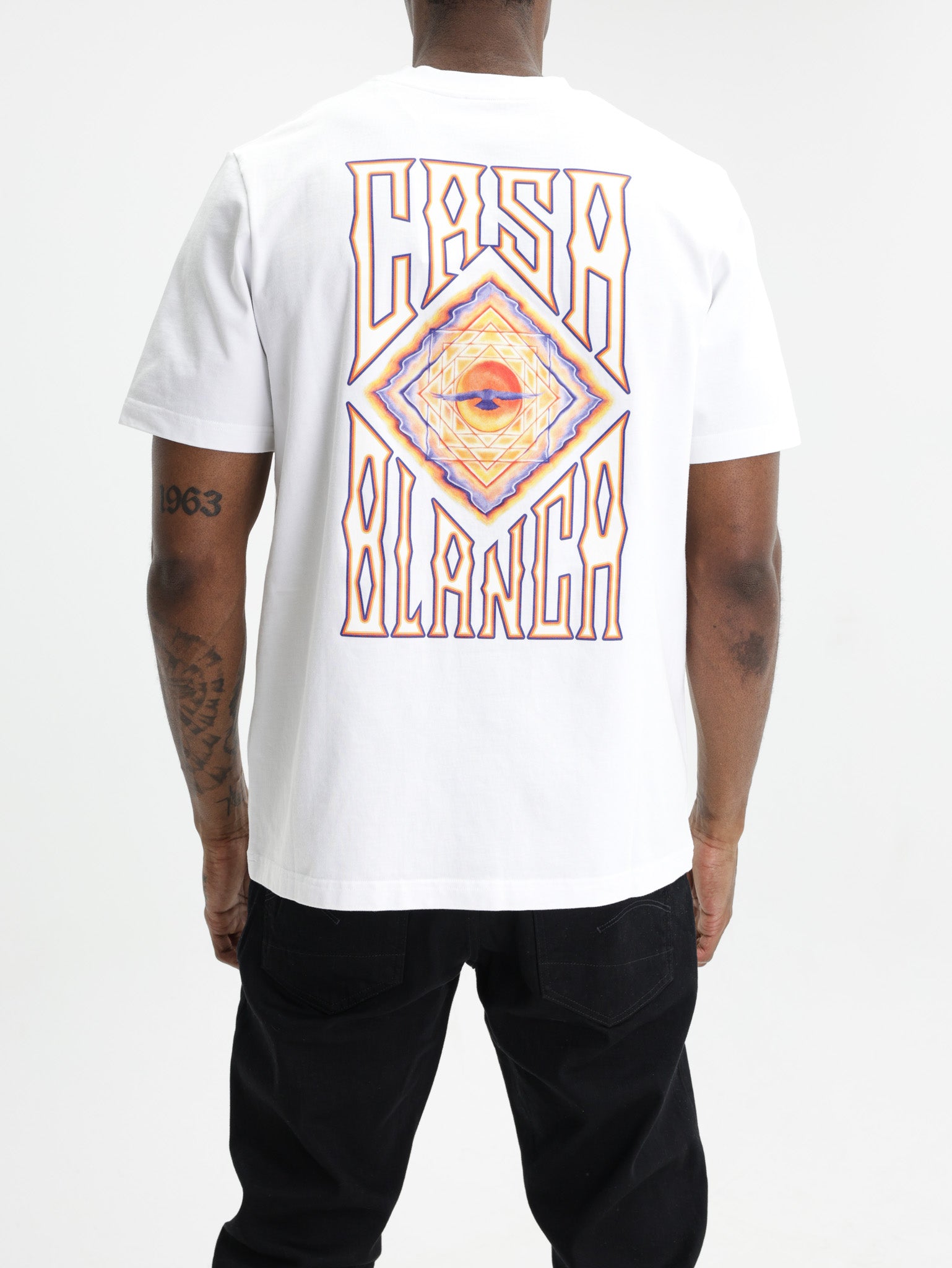 Casablanca Hermons Mirage Printed Classic T-Shirt White