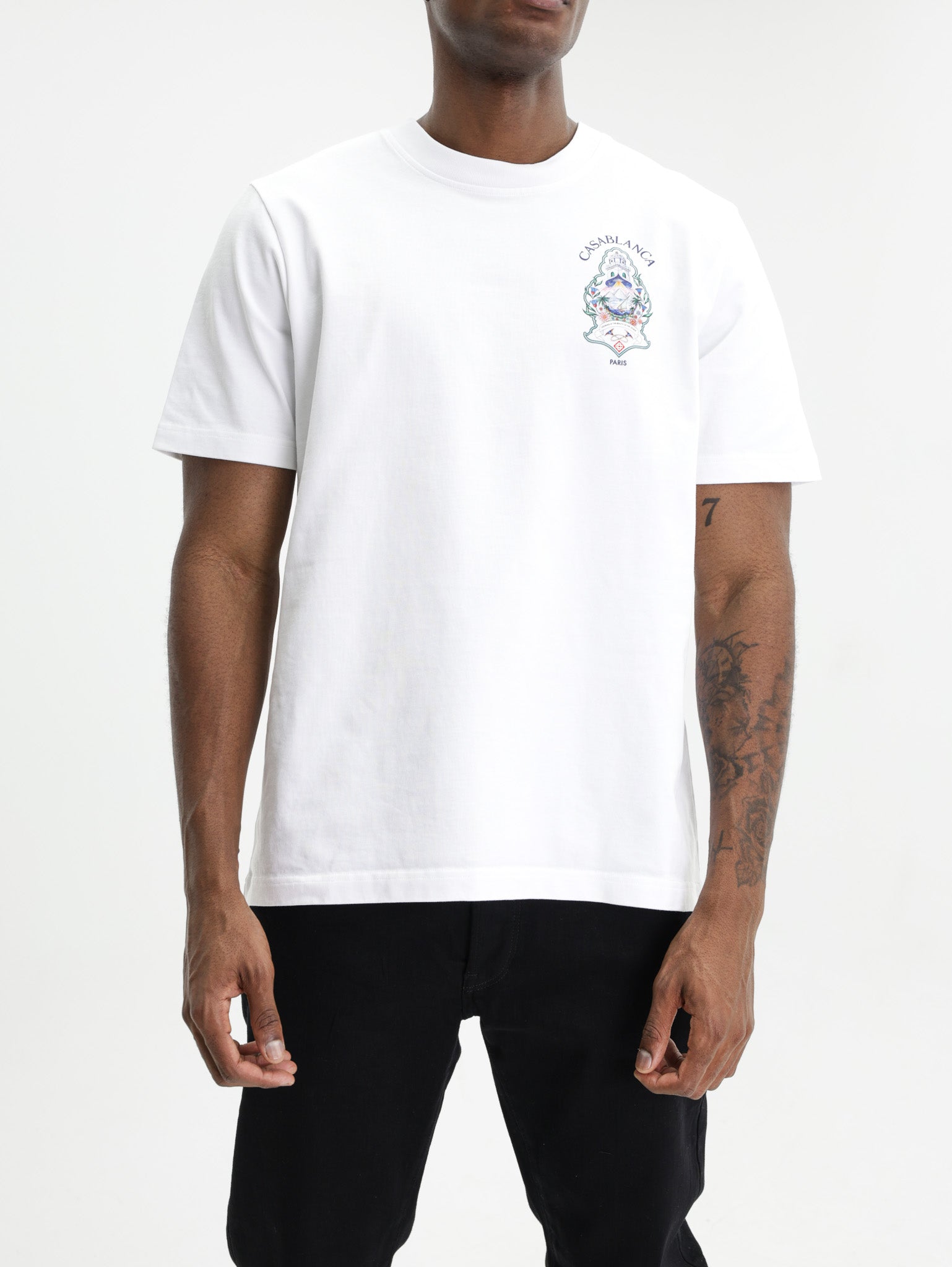 Casablanca Classic T-Shirt Hotel Emblem White