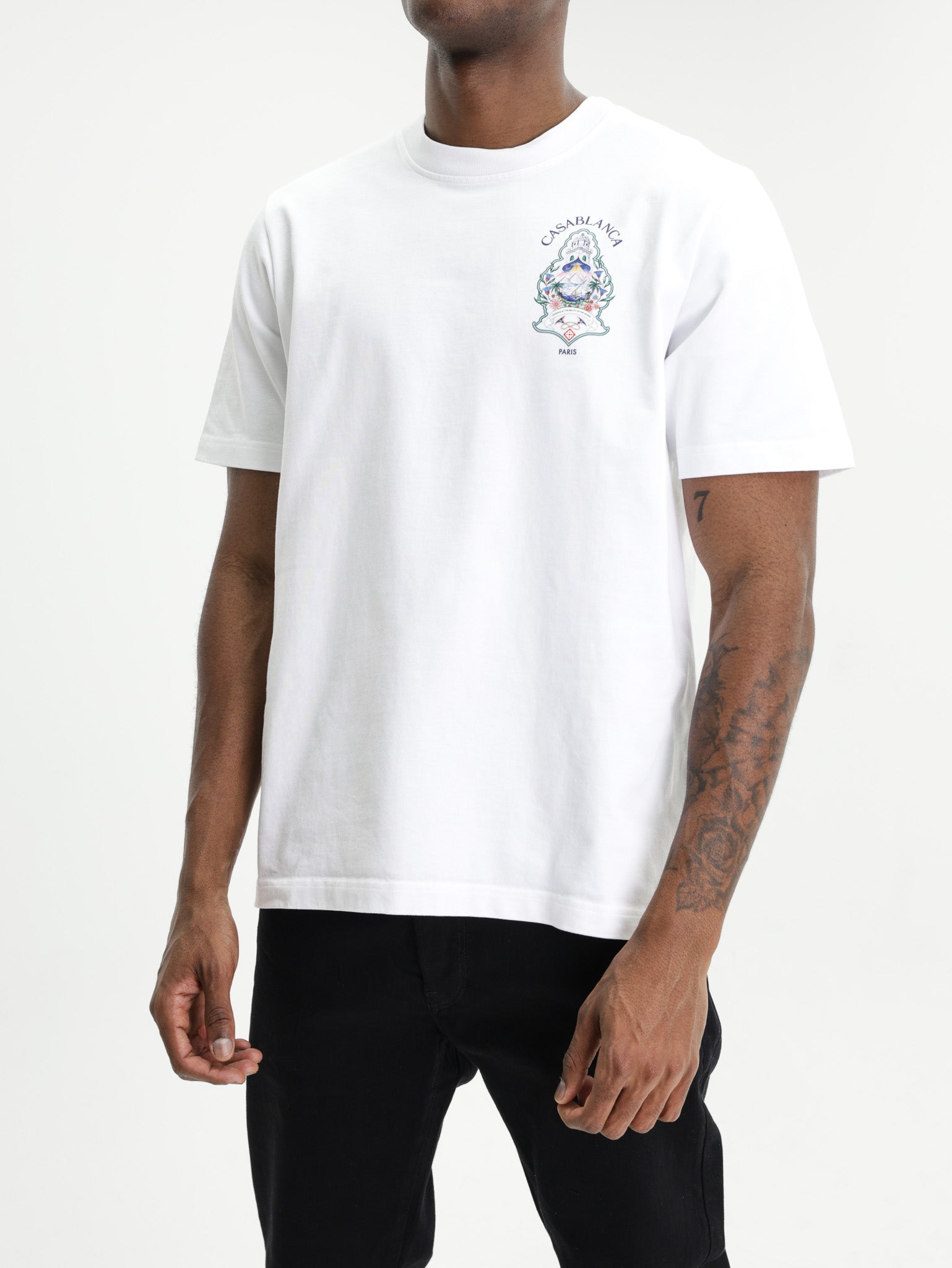 Casablanca Classic T-Shirt Hotel Emblem White