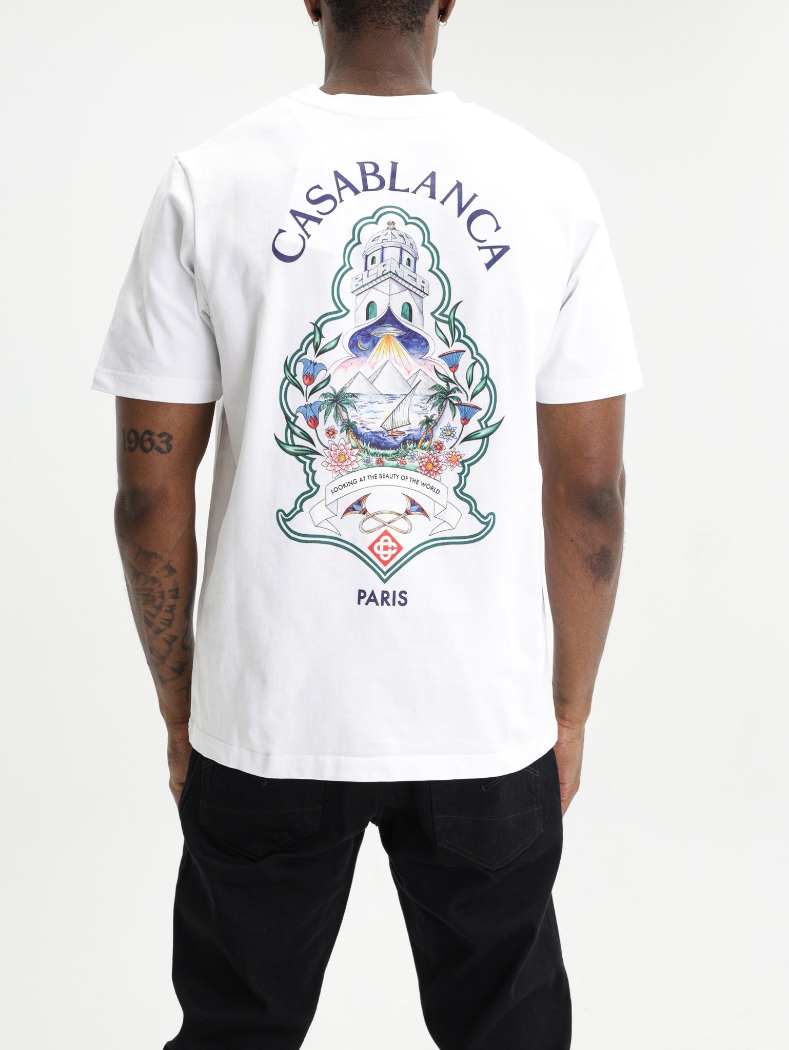 Casablanca Classic T-Shirt Hotel Emblem White