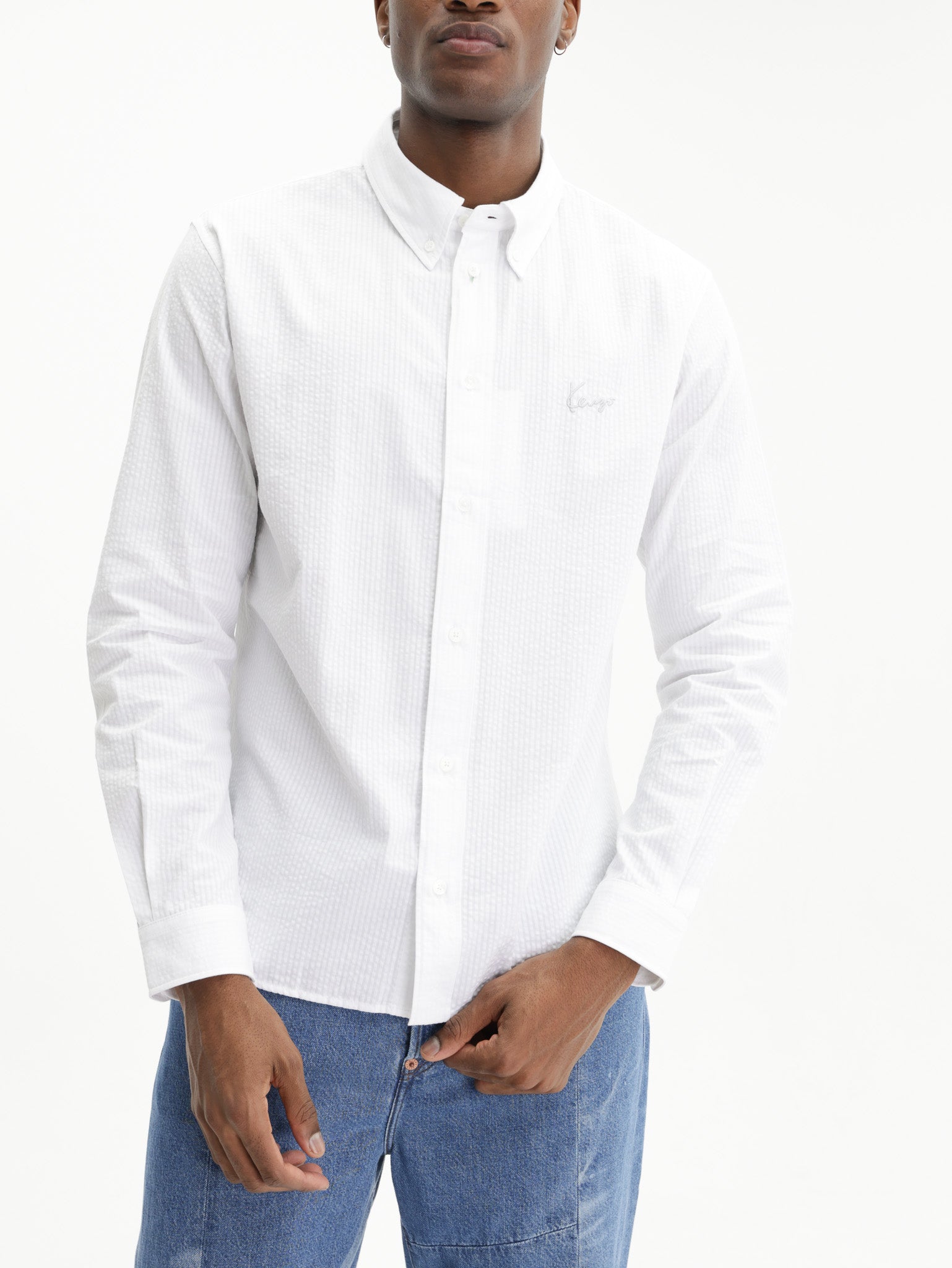 Kenzo Shirt Signature Casual Ls White