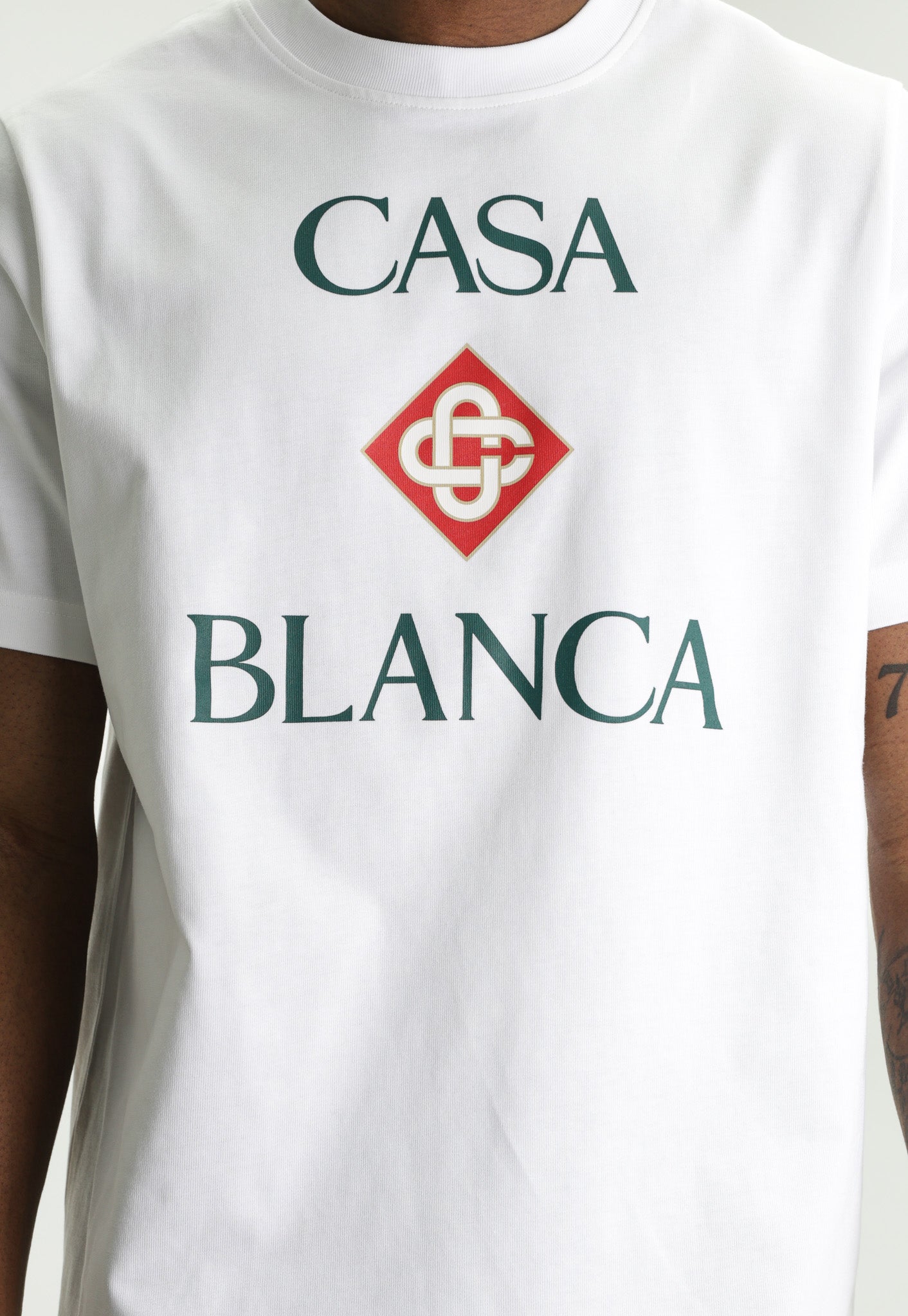 Casablanca Classic T-Shirt Casablanca Stacked Logo White