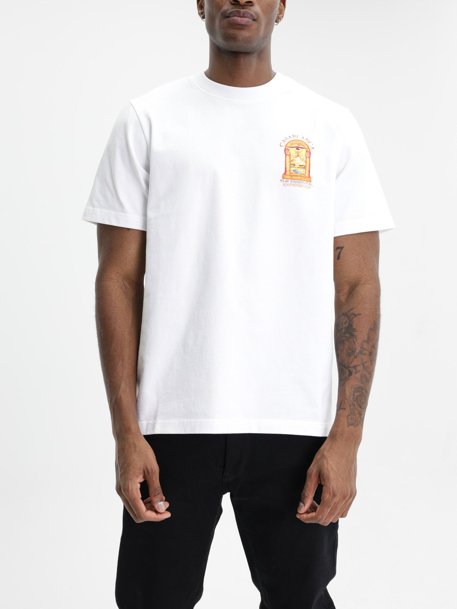 Casablanca Hermons Mirage Arch Printed Classic T-Shirt White