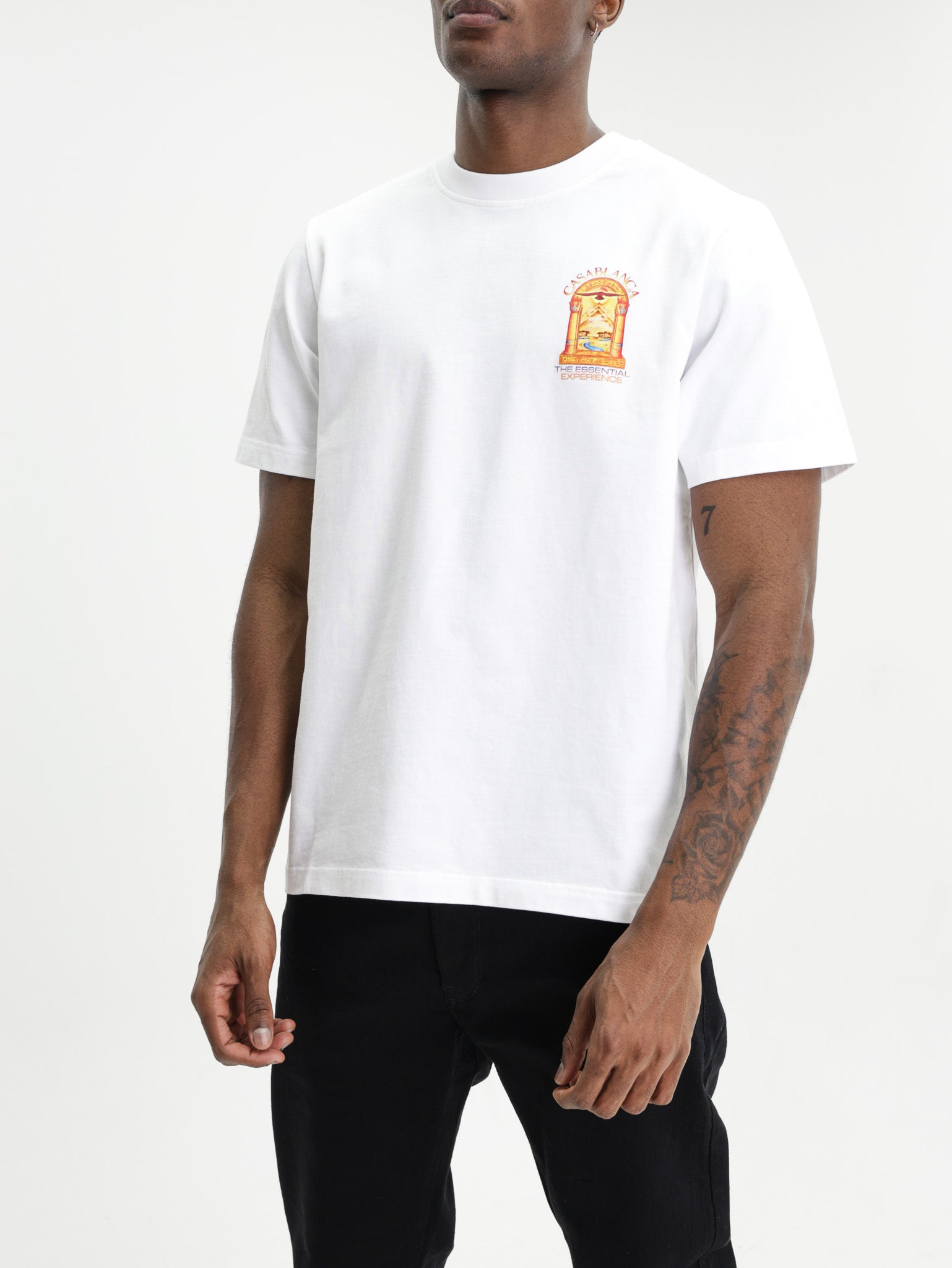 Casablanca Hermons Mirage Arch Printed Classic T-Shirt White