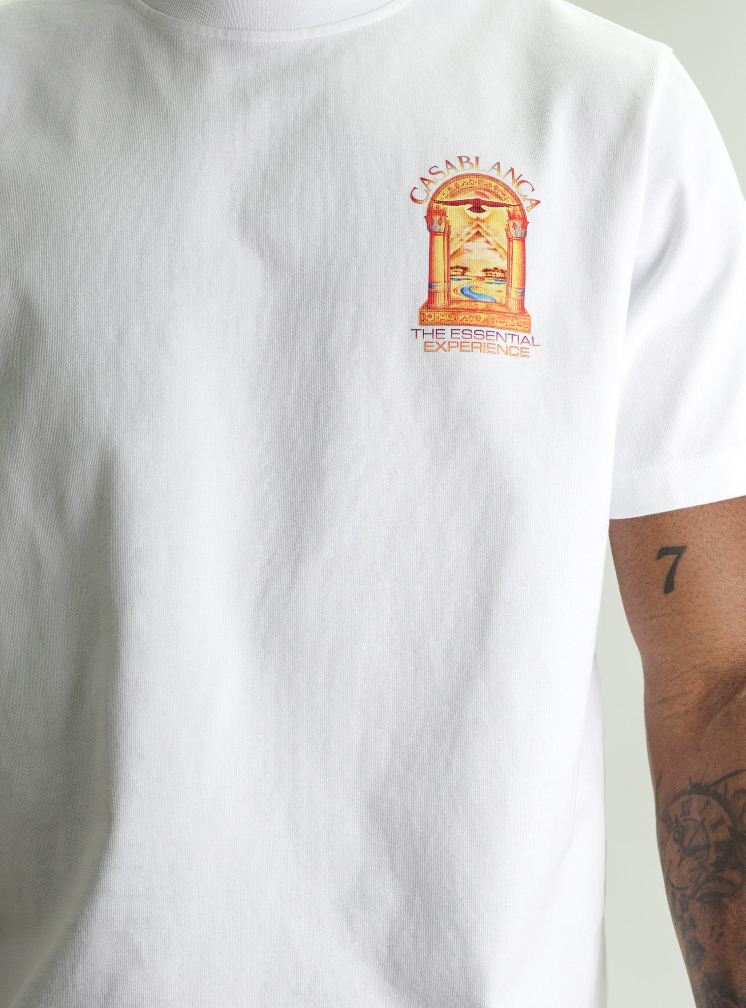 Casablanca Hermons Mirage Arch Printed Classic T-Shirt White