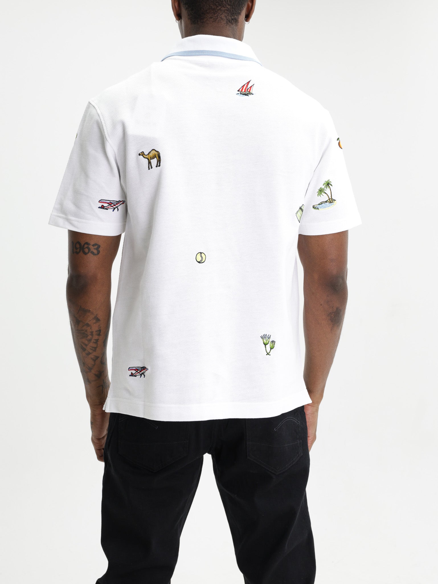 Casablanca Quarter Zip Embroidered Golfer White