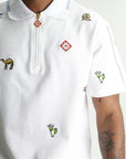Casablanca Quarter Zip Embroidered Golfer White