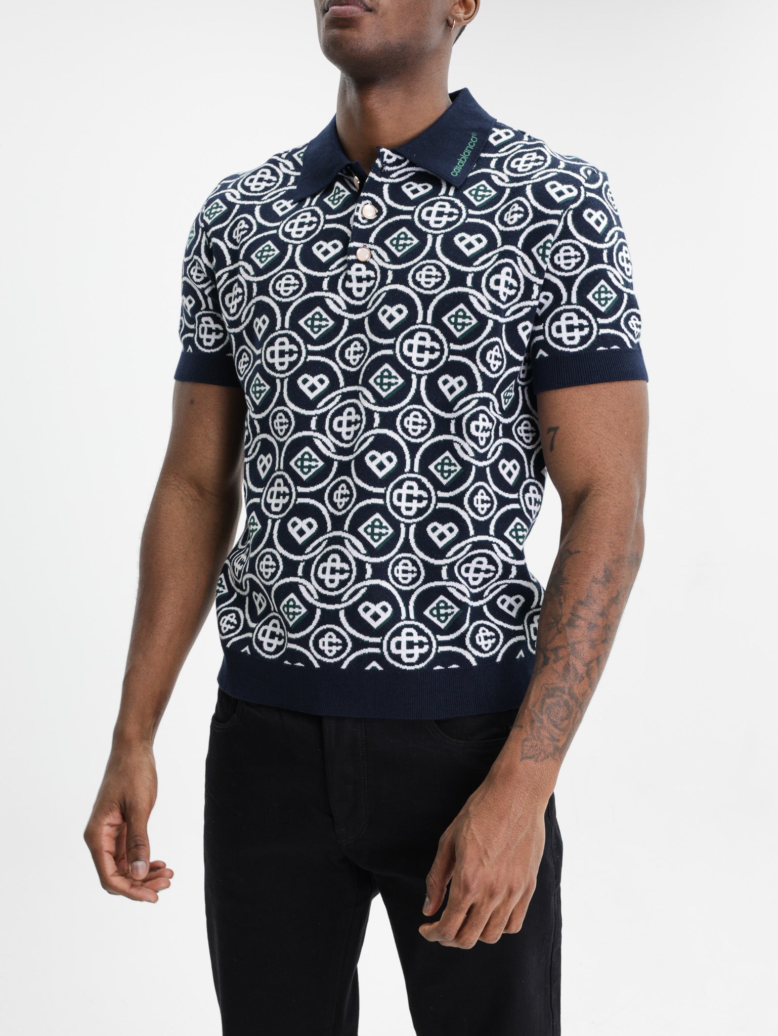 Casablanca Monogram Golfer Black